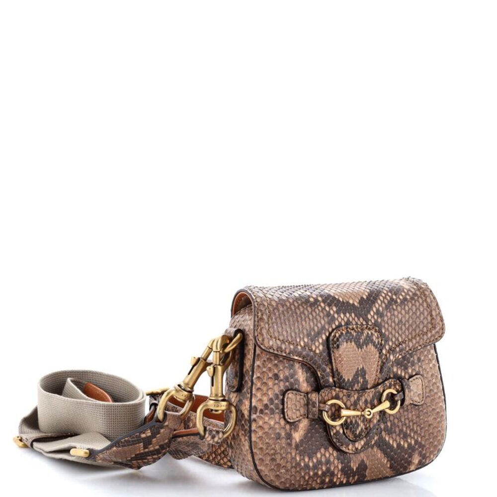 Gucci Lady Web Shoulder Bag Python Medium Brown - Picture 2 of 6